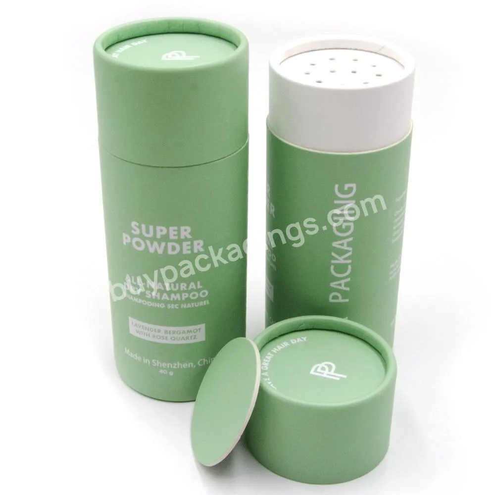 Custom printed laminated material bath salt  shampoo powder packaging paper tube with shifter