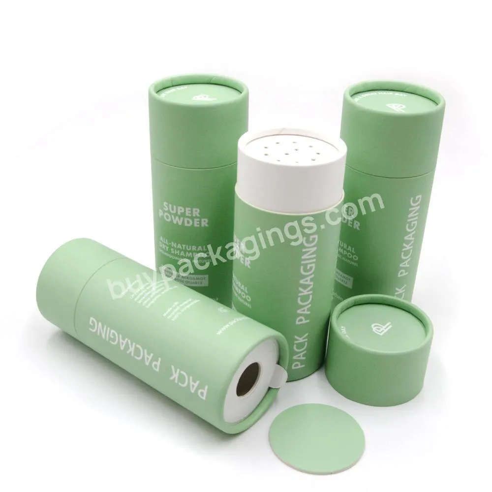 Custom printed laminated material bath salt  shampoo powder packaging paper tube with shifter