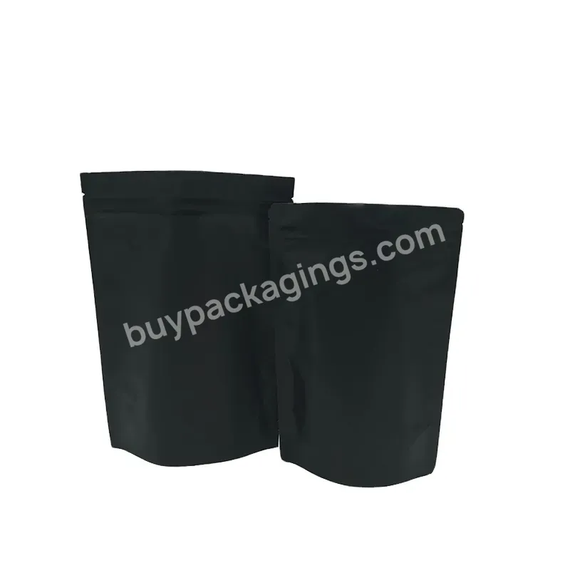 Custom Printed Logo Black Matte Stand Up Top Zipper Application For Clothes Bags Moisture Proof Support Custom - Buy Black Bags,Stand Up Bags,Support Custom.