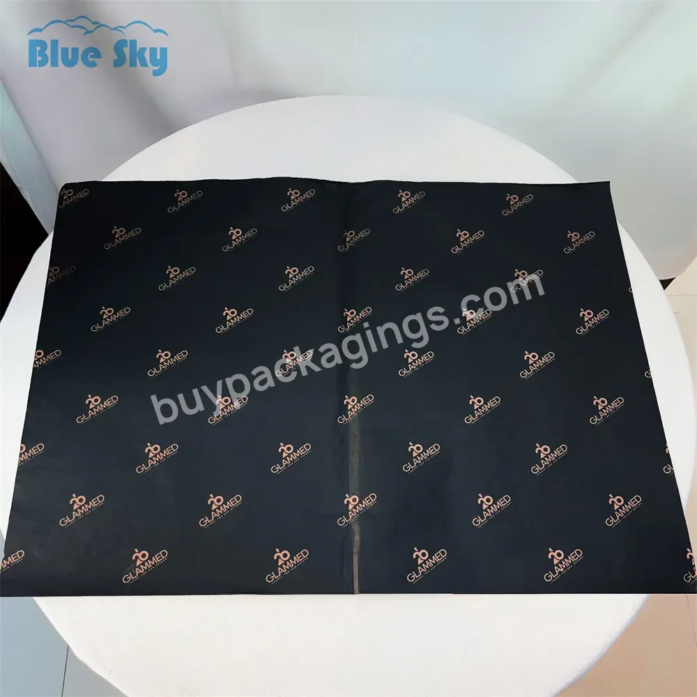 Custom Printed Logo Black Premium Gift Tissue Paper Clothes Shoes Wrapping Tissue Packing Wrapping /tissue Paper - Buy Custom Packaging Paper,Tissue Paper,Tissue Wrapping Packaging.