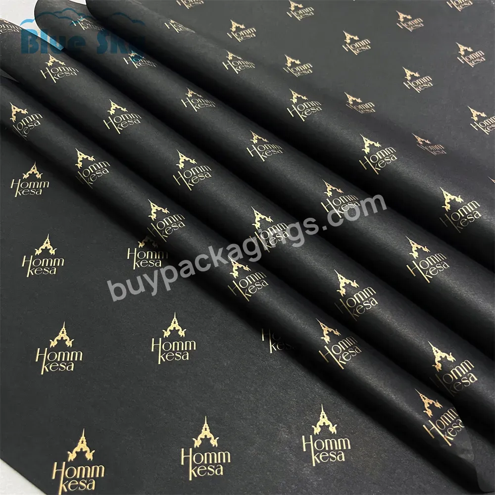 Custom Printed Logo Black Premium Gift Tissue Paper Clothes Shoes Wrapping Tissue Packing Wrapping /tissue Paper - Buy Custom Packaging Paper,Tissue Paper,Tissue Wrapping Packaging.