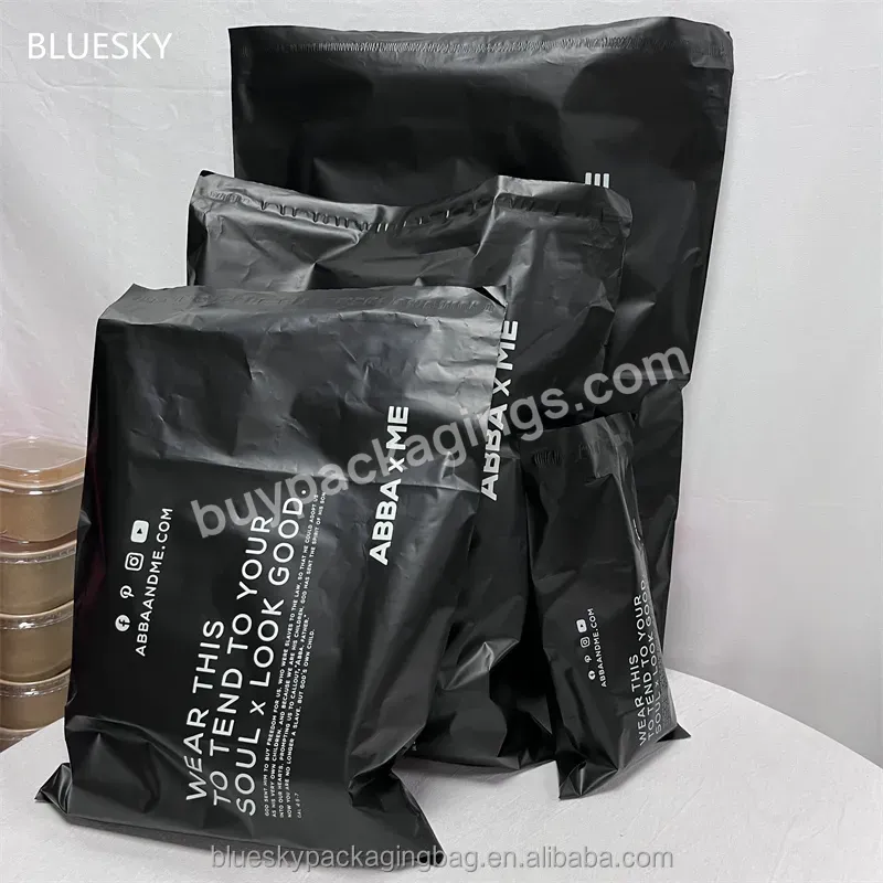 Custom Printed Logo Clothing Packing Black Bag Logistics Packaging Bags For Small Businesses - Buy Clothing Bag Packing,Packaging Bags For Small Businesses,Logistics Packaging.