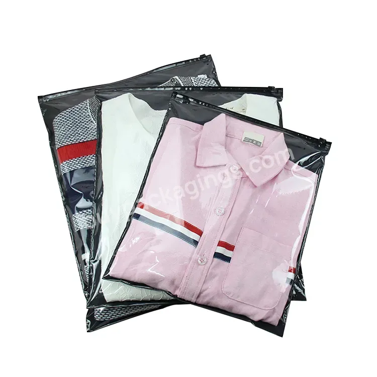 Custom Printed Logo Frosted Zipper Plastic T-shirt Swimwear Clear Pvc Packaging Bags For Clothes - Buy Custom T-shirt Bags,Pvc Packaging Bags With Ziplock For T-shirt Custom,Customize Printed Packaging Pvcpe Bag T-shirt Clothe.