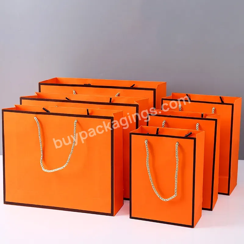Custom Printed Logo Luxury Boutique Large Shopping Bags For Clothes Store Paper Bags