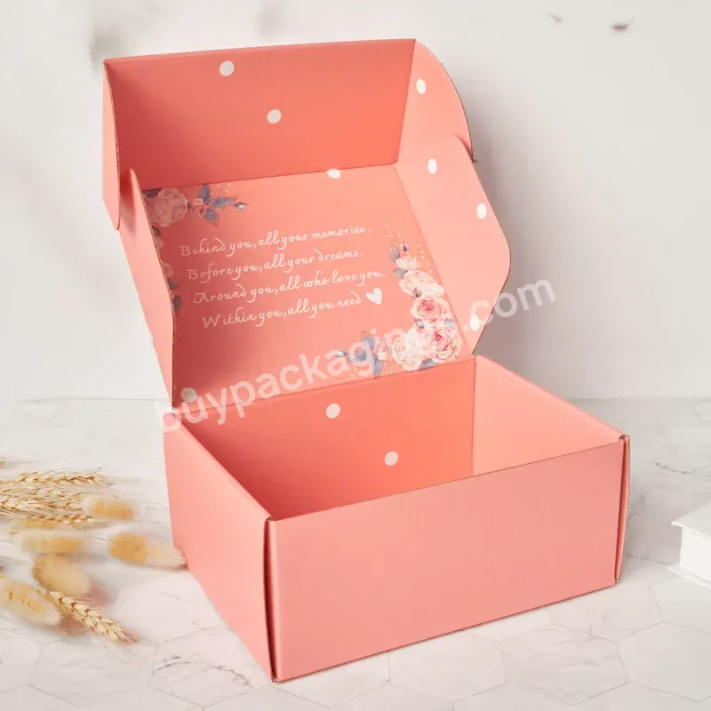 Custom Printed Logo Pink Paper Gift Packing Boxes Mailer Corrugated Packaging Shipping Box For Postal - Buy Packaging Shipping Box For Postal,Pink Paper Gift Packing Boxes,Packing Boxes Mailer Corrugated.