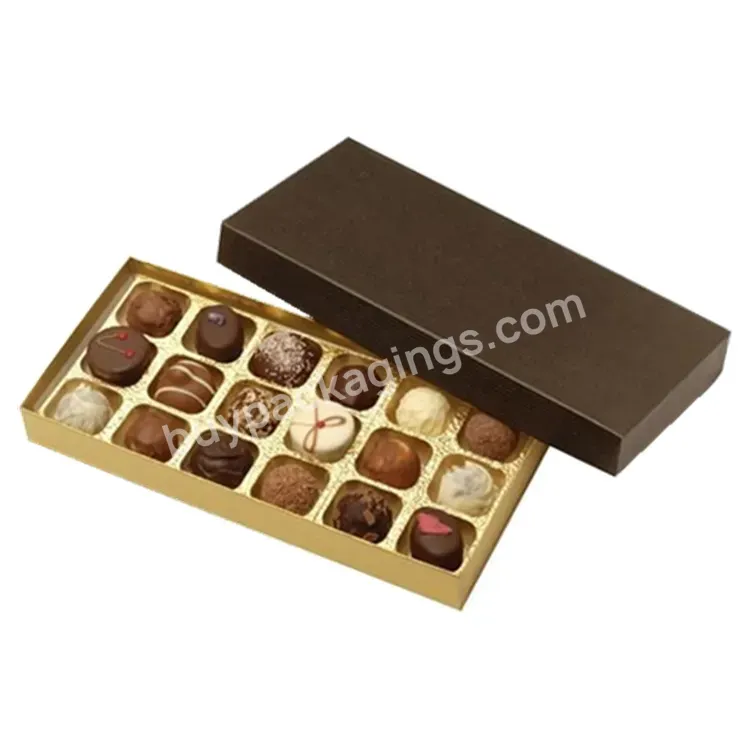 Custom Printed Luxury Chocolate Truffle Packaging Macaron Box Cardboard Empty Paper Chocolate Box With Logo - Buy Cardboard Packaging Chocolate Gift Box,Handmade Paper Cardboard Empty Chocolate Box Bar Gift Packaging For Candy With Divider Inserts,Ch