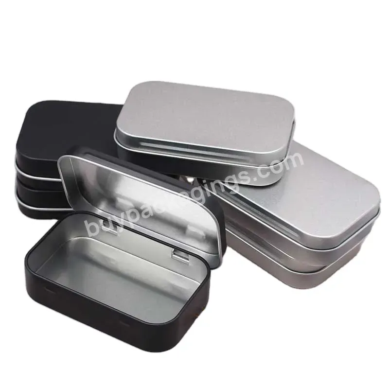 Custom Printed Metal Case Slide Gift Packaging Box Rectangular Square Metal Container Hinged Tin With Lid - Buy Cosmetic Box Jar,Square Cookie Tin Box,Cosmetic Tin.