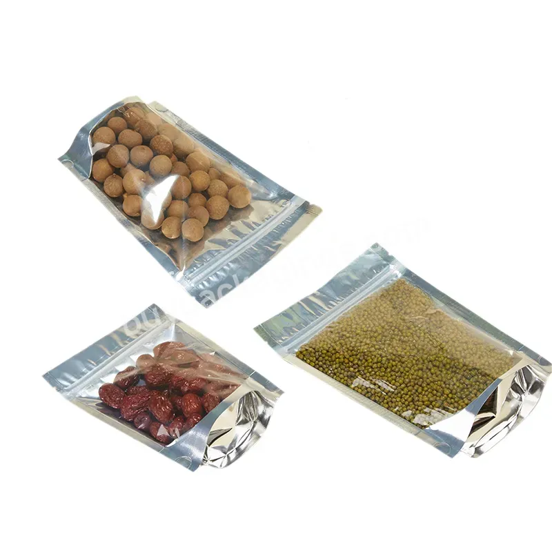 Custom Printed Mixed Color Material Zipper Lock Packaged Food Storage Bag - Buy Front Transparent White Storage Bag,Food Storage Bag,Packaged Food Bag.