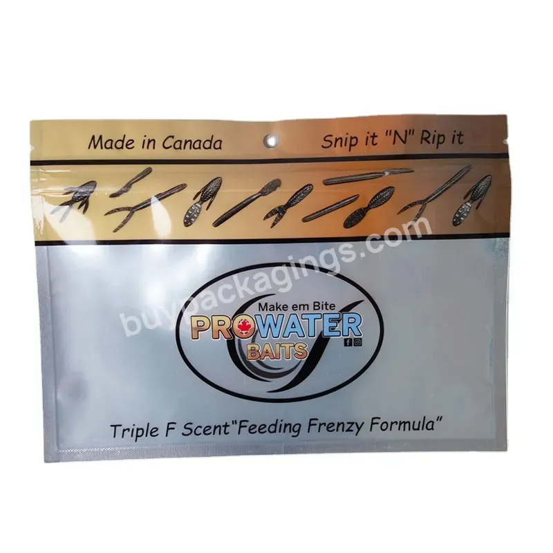 Custom Printed Mylar Bags Smell Proof Soft Lure Packaging Fish Baits 3 Side Seal Plastic Pouch Bag - Buy Smell Proof Pouch,Soft Lure Packag,Custom Printed Mylar Bags.