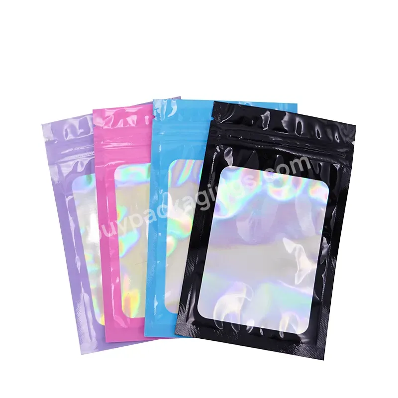 Custom Printed Mylar Plastic Bags Smell Proof Pouches Zipper Resealable Sealed Storage Holographic Packaging - Buy Custom Printed Mylar Plastic Bags,Smell Proof Zipper Pouches,Resealable Sealed Storage Holographic Packaging.