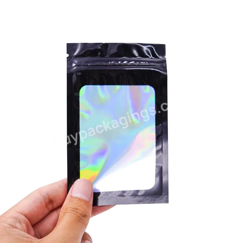 Custom Printed Mylar Plastic Bags Smell Proof Pouches Zipper Resealable Sealed Storage Holographic Packaging - Buy Custom Printed Mylar Plastic Bags,Smell Proof Zipper Pouches,Resealable Sealed Storage Holographic Packaging.