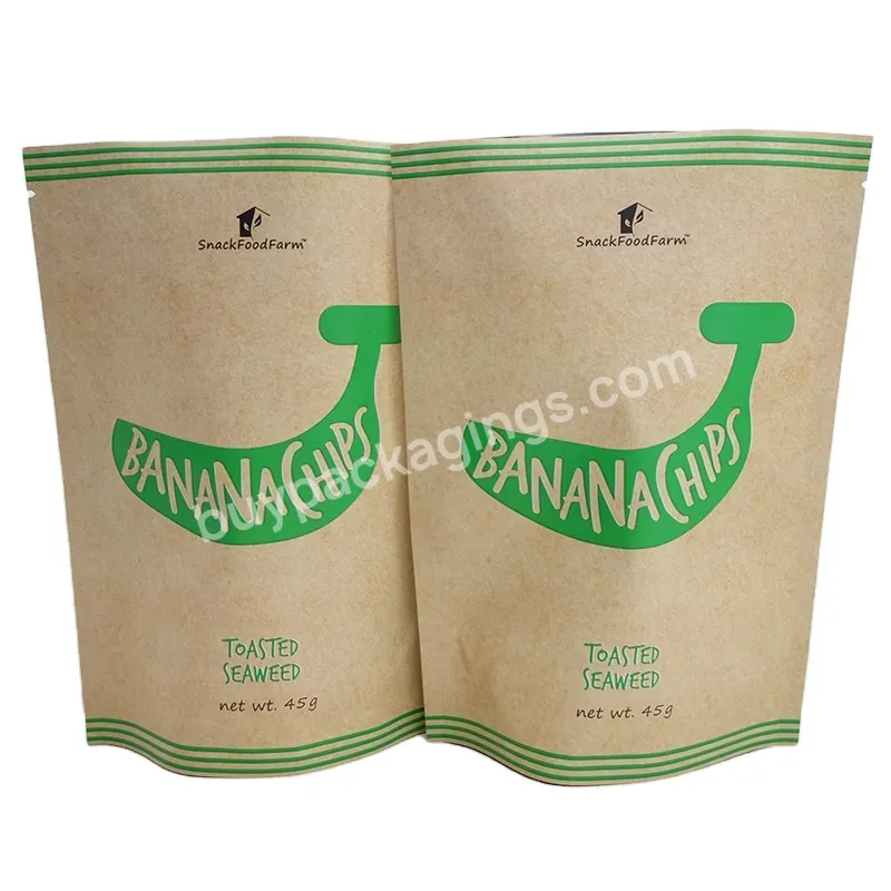 Custom Printed Packaging Resealable Doypack Zipper Stand Up Brown Kraft Paper Bags For Coffee Tea Sugar - Buy Stand Up Brown Kraft Paper Bags,Resealable Zipper Coffee Tea Sugar Packaging Kraft Paper Bags,Custom Printed Packaging For Coffee Tea Reseal