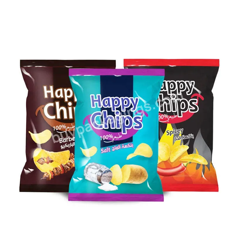 Custom Printed Potato Chips Plastic Heat Seal Food Plastic Packaging Bag - Buy Chips Packaging Bag,Potato Chips Bag,Plastic Packaging Bag.