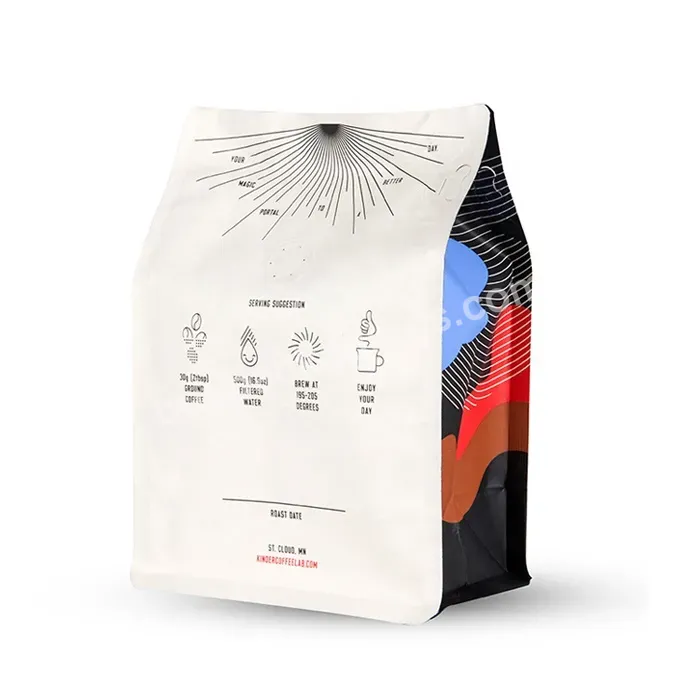 Custom Printed Recyclable Square Bottom Box Pouch 200g 500g 1kg 5lb Coffee Bean Packaging Bag Costa Rica - Buy Coffee Bag,Aluminum-plated Bag,250g Bag.