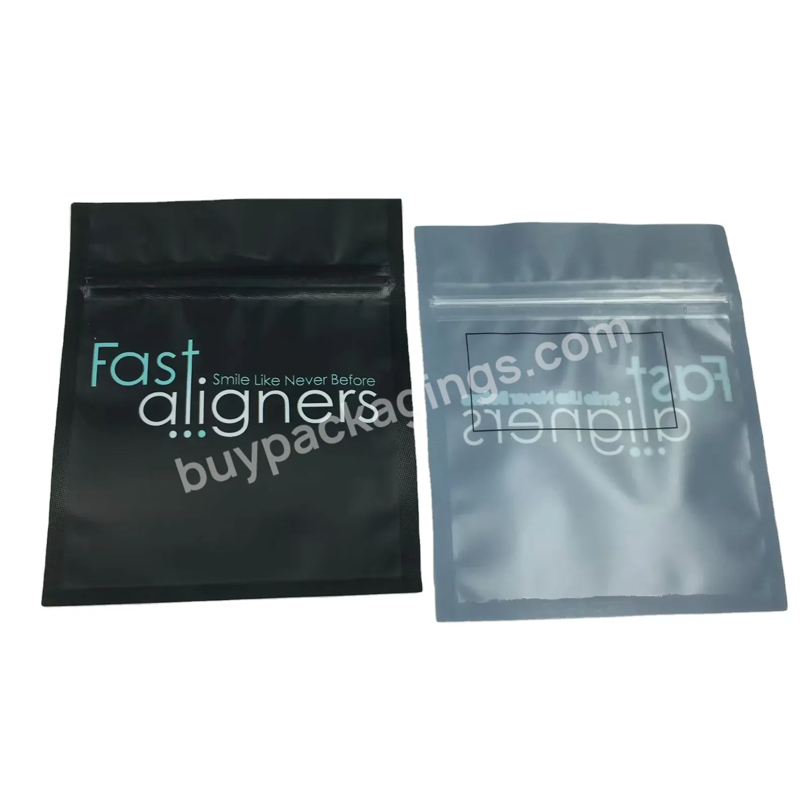 Custom Printed Teeth Home Clear Aligners Mylar Packaging Bags With Reusable Zipper Retainers Flat Bags For Home Clear Aligner - Buy Clear Aligners Flat Ziplock Bags,Custom Printed Plastic Bags,Transparent Reusable Bags.