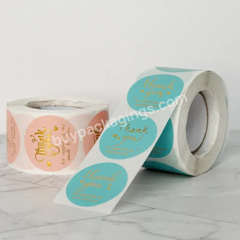 Custom Printed Thank You Stickers 500 Pcs Packaging Labels Circle Roll Thank You Sticker For Small Business - Buy Circle Roll Thank You Sticker,Thank You Sticker For Small Business,Thank You Stickers 500 Pcs.