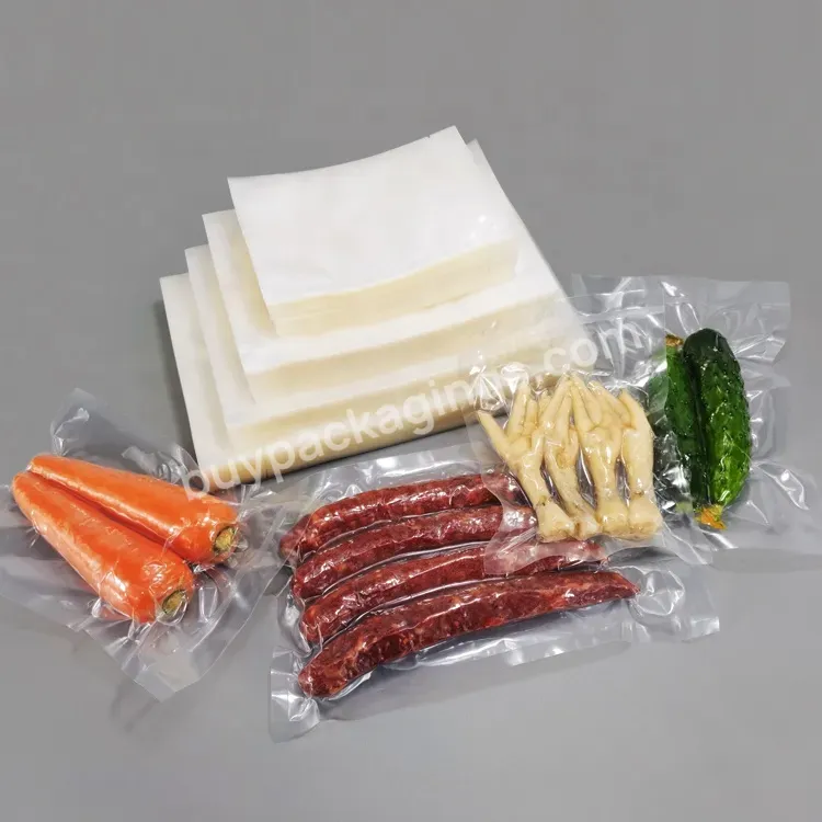 Custom Printed Transparent Food Packaging Vacuum Sealed Bag Vacuum Plastic Bag - Buy Vaccum Sealer Bags,Vacuum Bag,Food Frozen Sealer Bags.