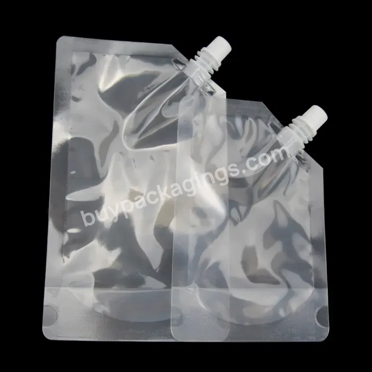 Custom Printed Transparent Plastic Nozzle Bag Aluminum Foil Self-supporting Nozzle Bag For Jam Cosmetics - Buy Suitable For Small Nozzle Bag For Lotion,Plastic Liquid Bag With Nozzle For Jam,Custom Printed Plastic Transparent Liquid Nozzle Bag For Ke