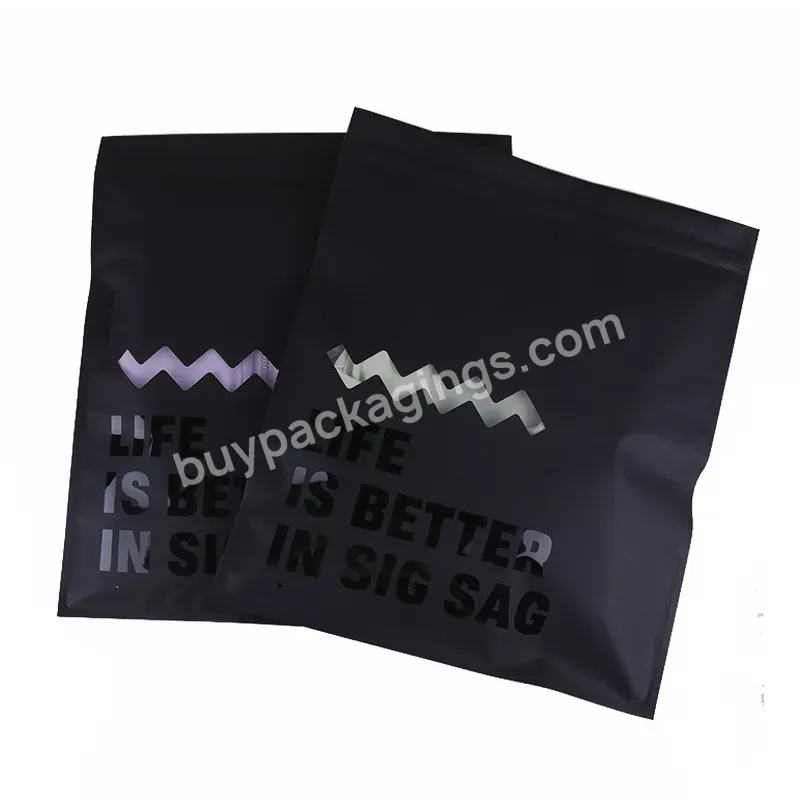 Custom Printed Uv Spot Matte Black Flat Ziplock Bag Luxury Plastic Packaging Bags With Window - Buy Zipper Ziplock Clear Bag,Custom Logo Matte/transparant Self Adhesive Polybag Reusable Poly Plastic Packing Small Clear Opp Bag With Hanging Hole,Clear