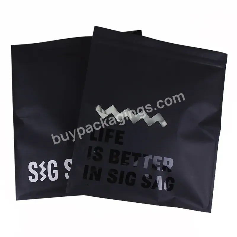 Custom Printed Uv Spot Matte Black Flat Ziplock Bag Luxury Plastic Packaging Bags With Window - Buy Zipper Ziplock Clear Bag,Custom Logo Matte/transparant Self Adhesive Polybag Reusable Poly Plastic Packing Small Clear Opp Bag With Hanging Hole,Clear