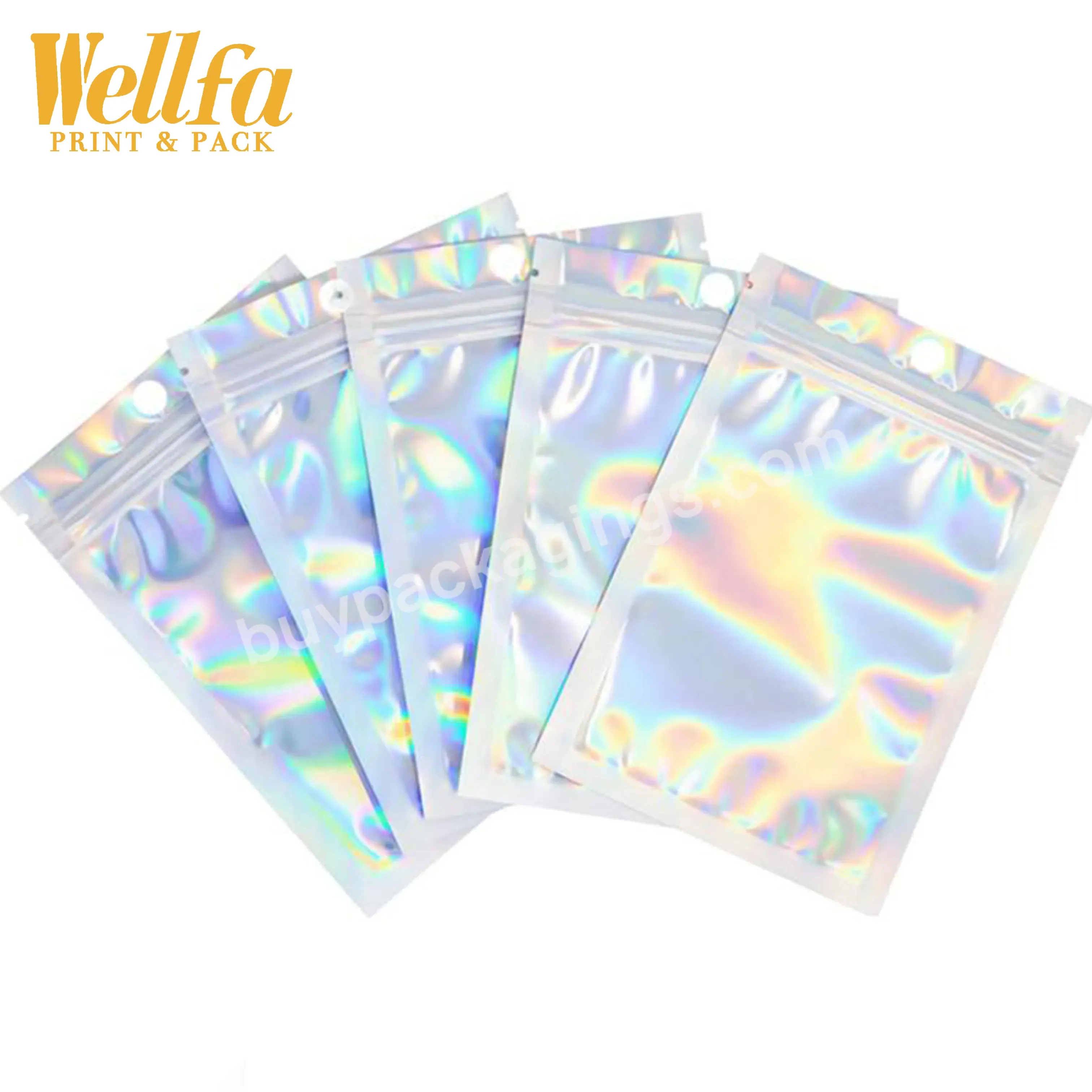 Custom Printed Waterproof Glossy Surface Plastic Aluminum Laminated Mobile Phone Flat Bag With Zipper - Buy Plastic Hologram Material Transparent Plastic Packaging Flat Pouch,Pet Light-blocking Plastic Flat Bag With Zipper,Holographic Small Zipper Po