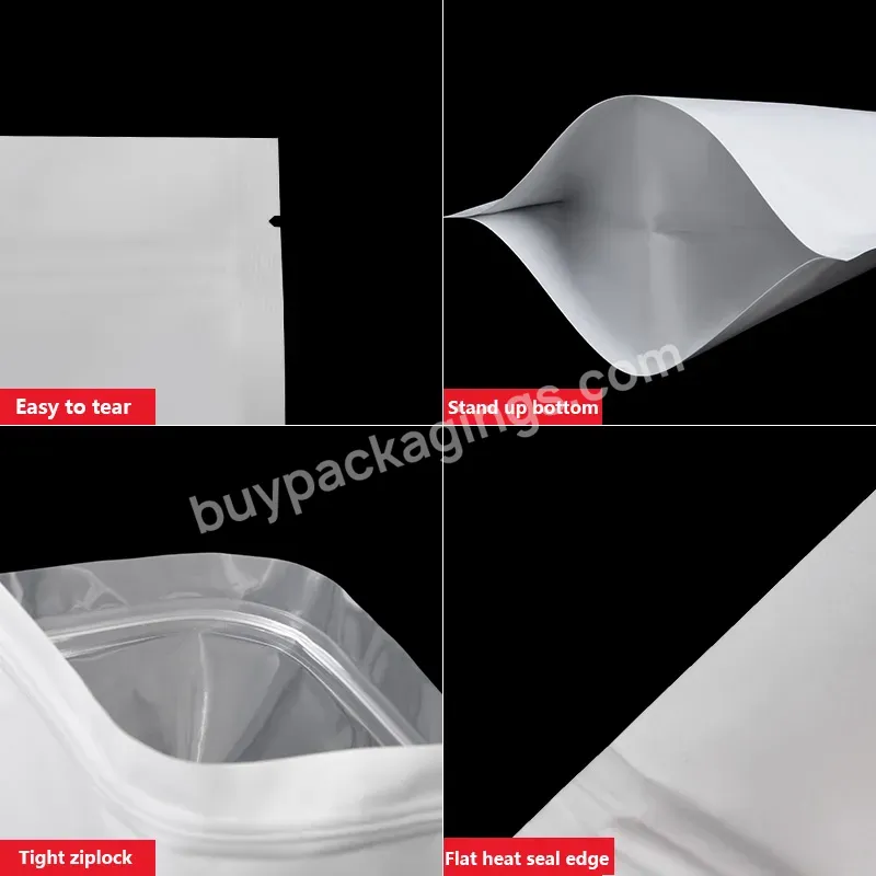 Custom Printed White Kraft Paper Stand Up Pouch With Foil - Buy Stand Up Pouch With Foil,Kraft Paper Stand Up Pouch With Foil,Kraft Paper Stand Up.