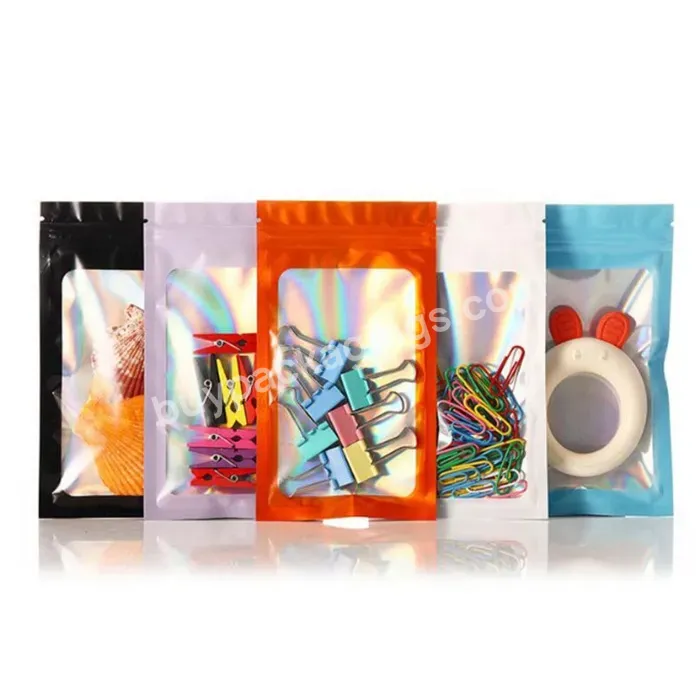 Custom Printed Wholesale Matt Colorful Plastic Zipper Packaging Three Side Seal Food Mylar Bags - Buy Three Side Seal Bags,Zipper Bags,Zippered Foil Bags.