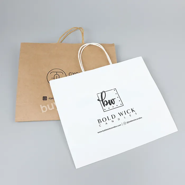 Custom Printed Your Own Logo White Brown Kraft Gift Craft Handle Shopping Paper Bag - Buy Paper Bags,Paper Bag Custom,Paper Bag Logo.