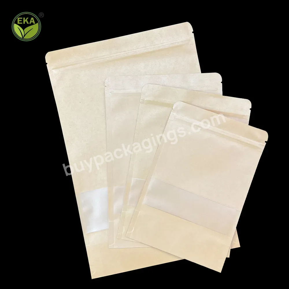 Custom Printed Ziplock Kraft Paper Stand Up Pouch/ Food Packaging Bag With Zipper And Window - Buy Food Packaging Bag With Zipper,Ziplock Kraft Paper Stand Up Pouch,Custom Printed Ziplock Kraft Paper Stand Up Pouch With Window.