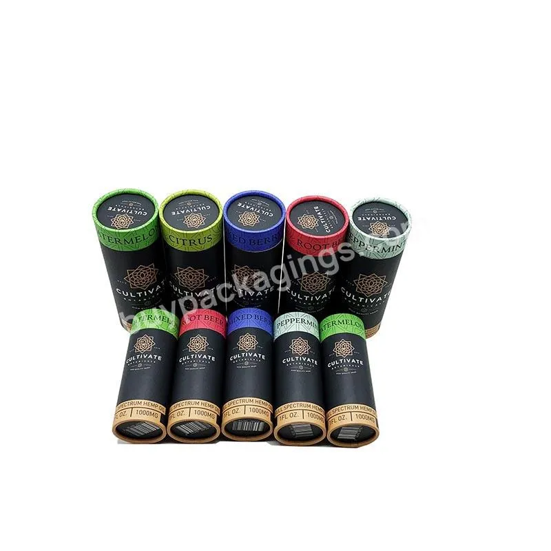Custom Printing Cosmetic Paper Tube Biodegradable Eco Friendly Essential Oil Paper Tube
