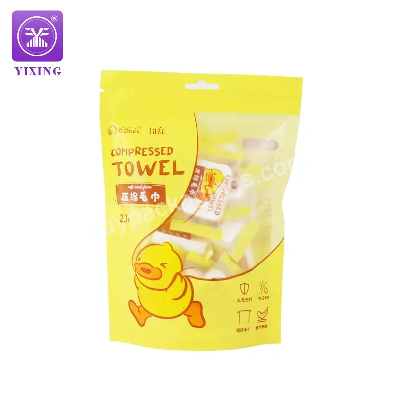 Custom Printing Cosmetics Back Sealing Bag Disposable Soft Compressed Cotton Face Towel Packaging Bag - Buy Wet Tissue Plastic Packaging Bags,Wipe Side Gusset Pouch,Wet Tissue Plastic Bag.