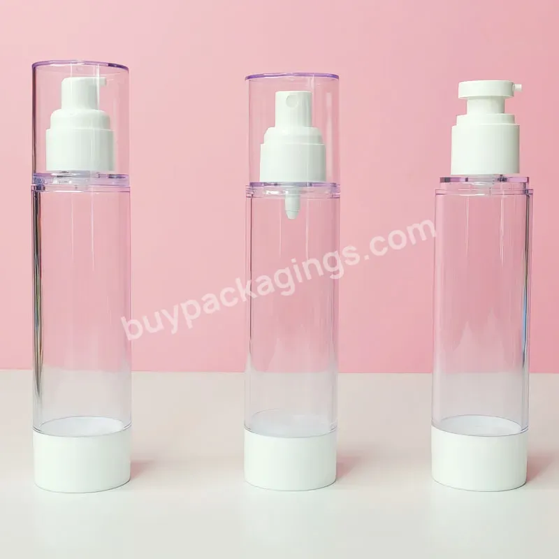 Custom Printing Cylindrical Facial Care Liquid Foundation Empty As Plastic 120ml 4oz Airless Bottle - Buy Acrylic Airless Bottle Lotion,Acrylic Airless Pump Bottle,Airless Pump Bottle For Eye Cream.