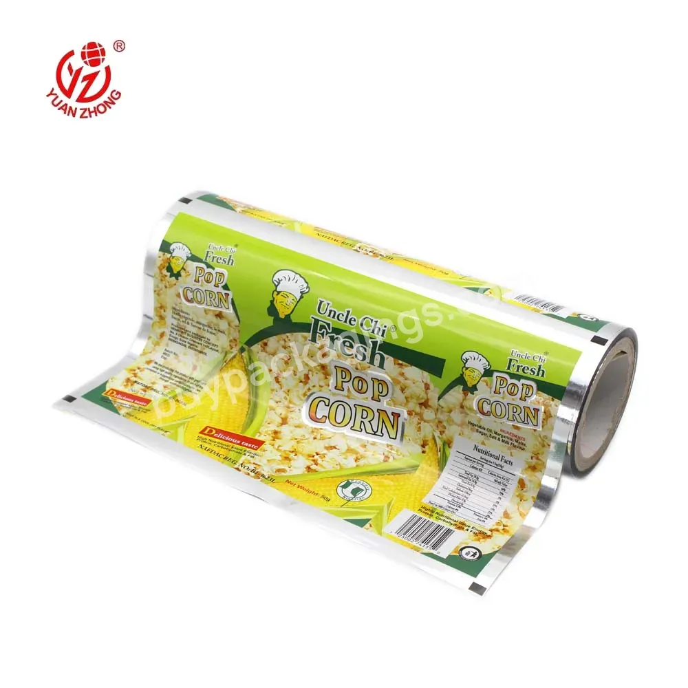 Custom Printing Factory Food Grade Packaging Roll Stock Laminated Foil Plastic Packaging Film Roll For Potato Chips/snack - Buy Printed Plastic Film Roll,Laminated Foil Packaging Film,Potato Chips Packaging Film Roll.
