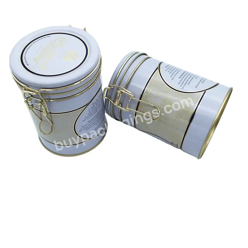 Custom Printing Food Grade Premium Round Airtight Metal Boxes - Buy Airtight Metal Boxes,Airtight Coffee Tin Can,Food Grade Coffee Tin Cans.