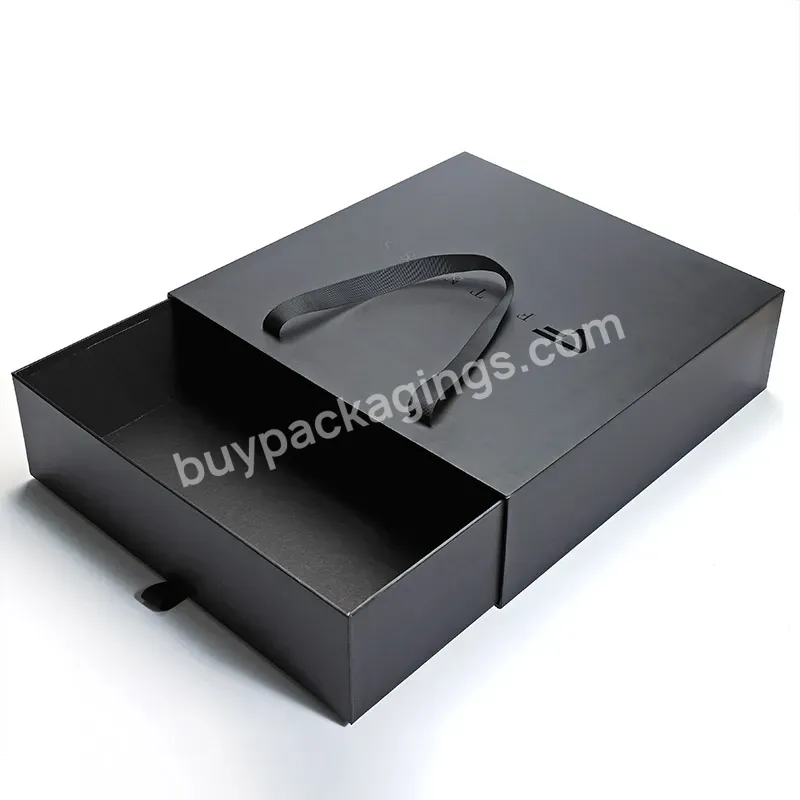 Custom Printing Hard Rigid Cardboard Luxury Sliding Box With Handle Rope Gift Sleeve Drawer Box Packaging - Buy Drawer Gift Box,Handle Box,Custom Gift Box.