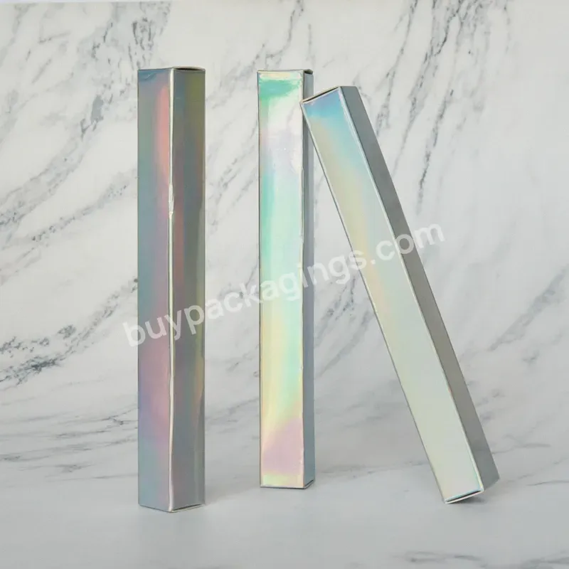 Custom Printing Logo Holographic Lip Gloss Paper Packaging Cosmetic Box For Lipstick - Buy Paper Packaging Cosmetic Box,Lip Gloss Paper Box,Holographic Paper Cosmetic Box.