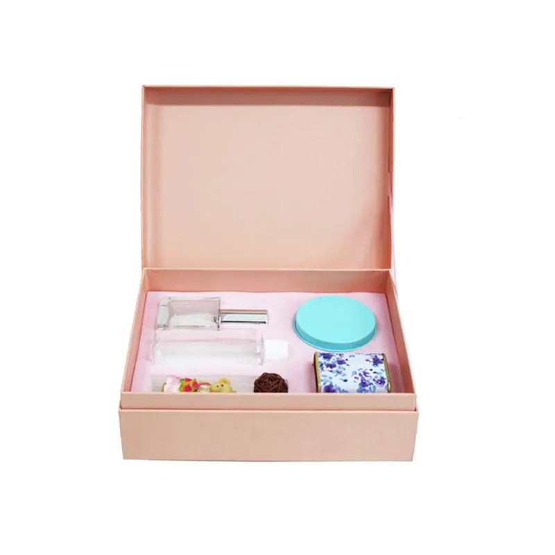 Custom Printing Luxury Pink Cosmetic Beauty  Gift Box Skin Care Box Packaging