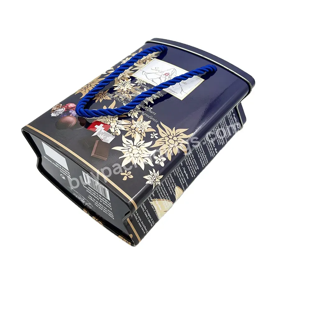 Custom Printing Rectangle Chocolate Cookie Metal Box - Buy Metal Box,Rectangular Chocolate Tin Box,Tin Box Custom.