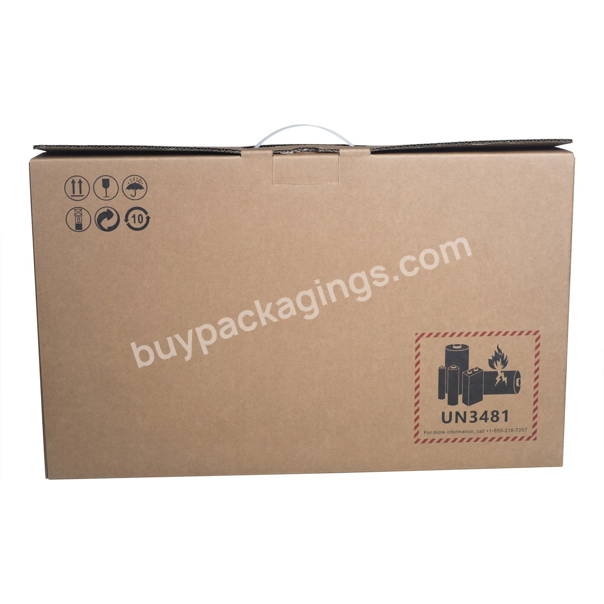 Custom Printing Recycled Kraft Corrugated Laptop Packaging Shipping Paper Box With Handle - Buy Laptop Packaging Box,Kraft Corrugated Laptop Box,Brown Kraft Paper Box.