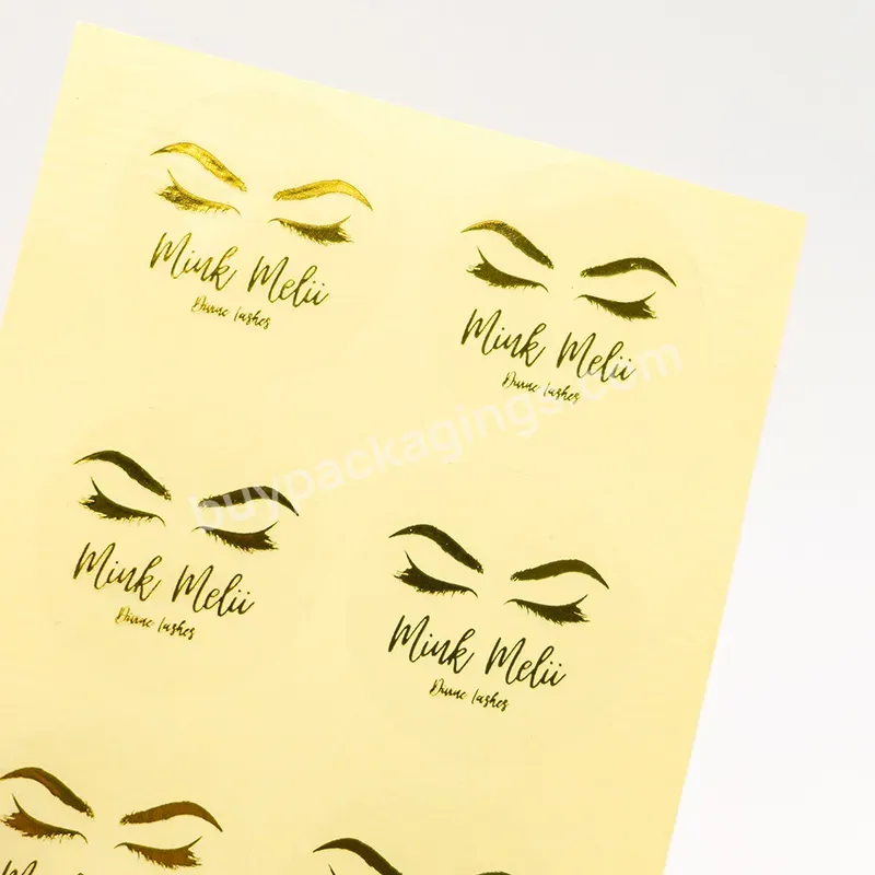 Custom Printing Roll Transparent Labels Clear Gold Foil Self Adhesive Private Sticker For Eyelash Cosmetics Wholesale - Buy Foil Sticker,Transparent Labels,Foil Labels.