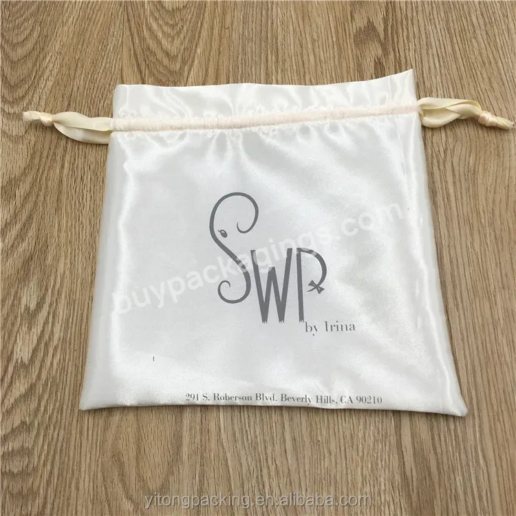 Custom Printing Satin Hair Bags With Logo - Buy Satin Bag,Satin Bags Hair,Hair Extension Pouch.