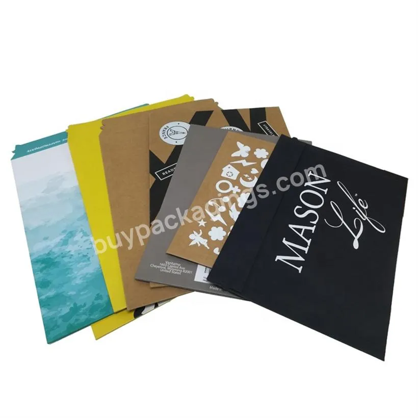 Custom Printing Self Adhesive Rigid Cardboard Envelope Document Mailers Envelopes For Express Delivery
