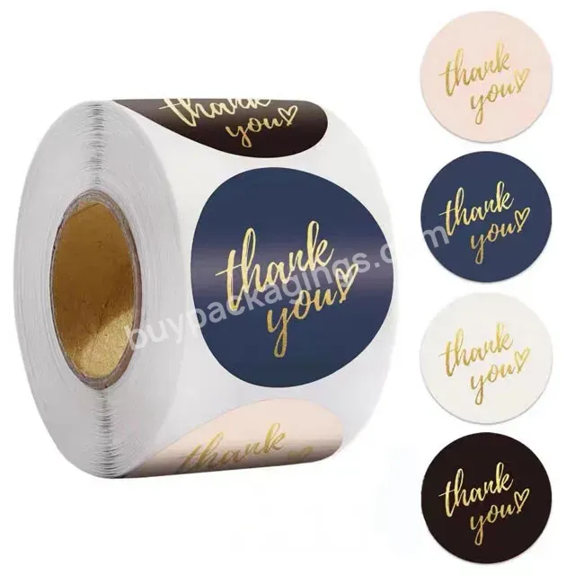 Custom Printing Thank You Stickers 1.5inch 500 Pcs Each Roll For Small Business - Buy Adhesive Floral Thank You Sealing Sticker Custom Printing Labels,Cheap Roll Logo Printing Thank You Stickers Customized Printed Adhesive Packaging Label Sticker,Tha