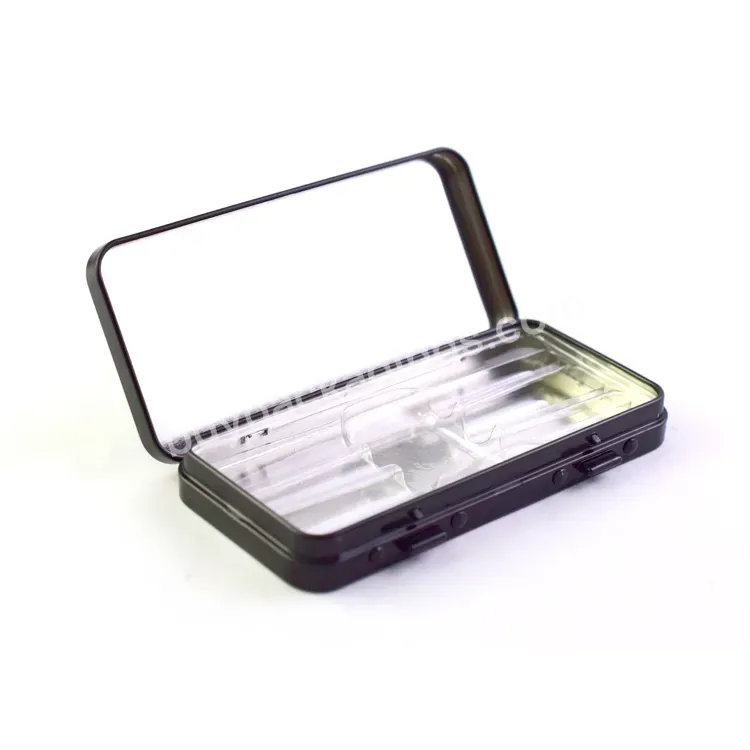 Custom Printing Tin Case Small Metal Tinplate Tin Box With Hinged Lid Gift