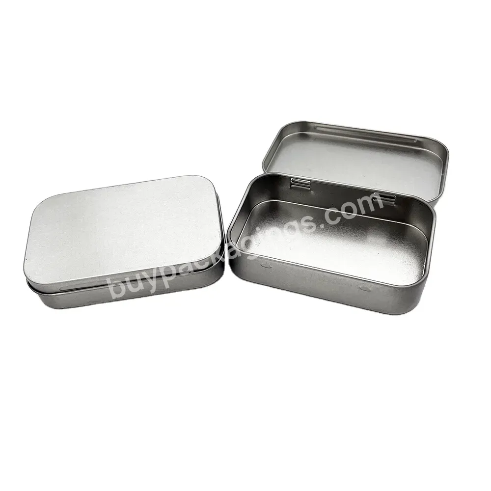 Custom Printing Tin Case Small Metal Tinplate Tin Box With Hinged Lid - Buy Metal Tinplate Tin Box,Mint Tin Packaging,Sliding Metal Tin.