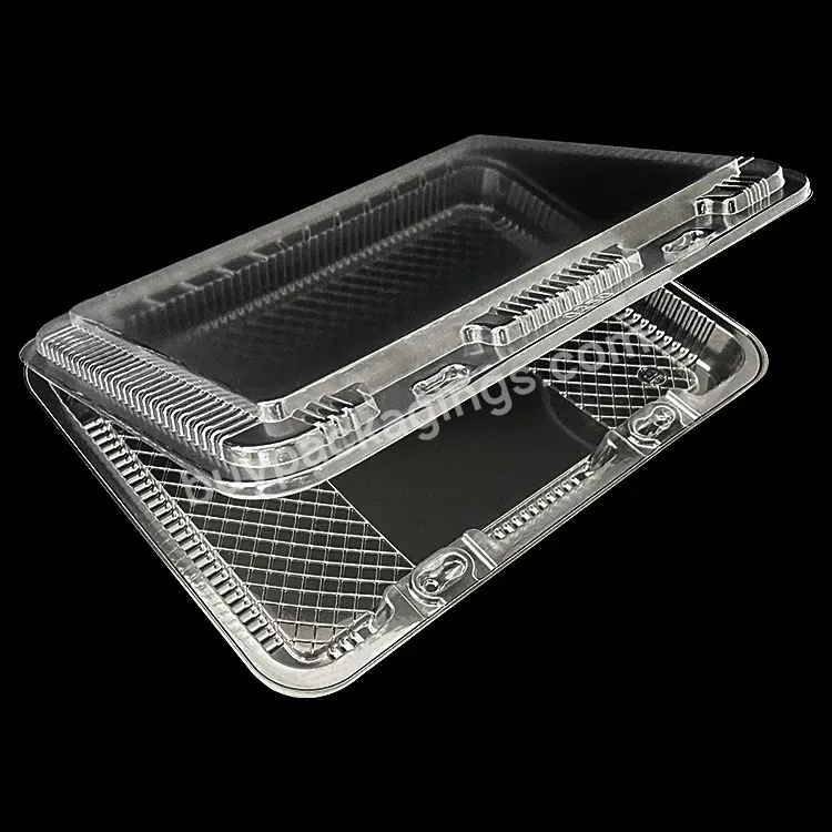 Custom Ps Pet Disposable Plastic Rectangle Large Sushi Togo Container With Clear Lid Packaging Sushi Container Box Platter Tray - Buy Plastic Packaging Sushi Container Box Platter Tray,Plastic Rectangle Large Sushi Container Box With Clear Lid,Custom
