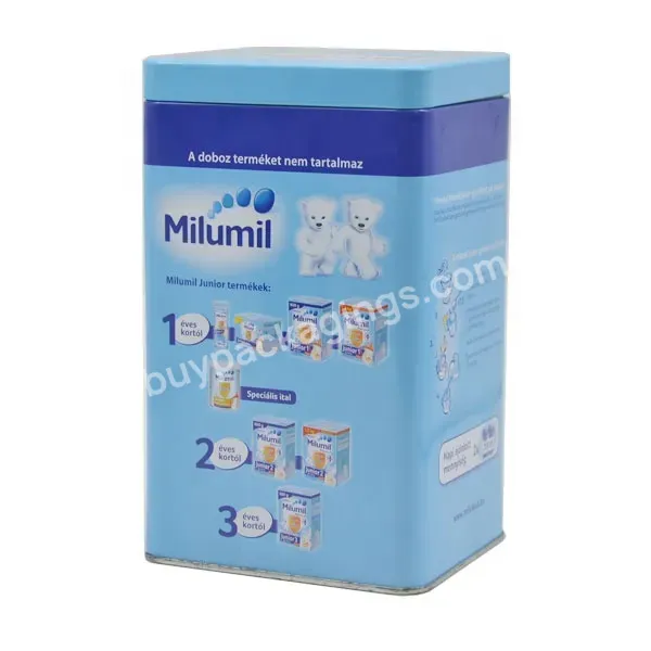 Custom Rectangular Milk Metal Tin Box Packaging - Buy Milk Metal Tin Box,Rectangular Tin Box,Metal Tin Box Packaging.