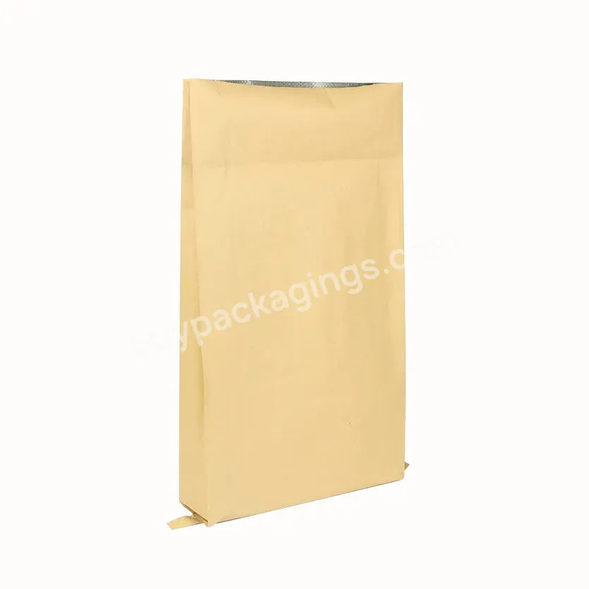 Custom Recyclable Kraft Paper Laminated Pp Woven Food Packaging Bag With Logo Printing - Buy Kraft Paper Laminated Pp Woven Bag,Paper Laminated Pp Woven Bag,Custom Pp Woven Bag With Logo.