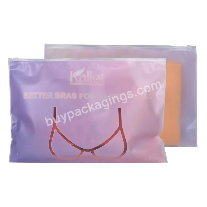 Custom Recyclable Plastic Bags Frosted Women Clothes Bra Underwear Packaging Plastic Zipper Bags Matte Pink Logo Printed - Buy Plastic Zipper Bag,Low Moq Custom Zipper Plastic Bag Underwear Package Frosted Pink Poly Bag Clothing Plastic Packaging Bag
