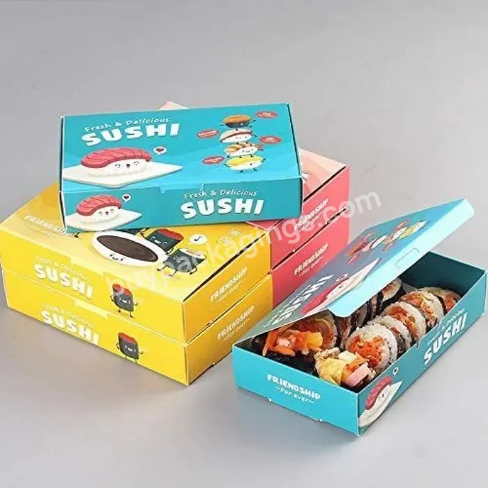 Custom Recycle White Paper Sushi Box Takeaway Luxury Gift Sushi Packaging Box - Buy Sushi Container Eco Friendly Foldable Paper Sushi Takeout,Take Away Food Packaging Paper Sushi Box,Packaging Box Fast Food Customized Logo Printing Food Grade Paper Box.